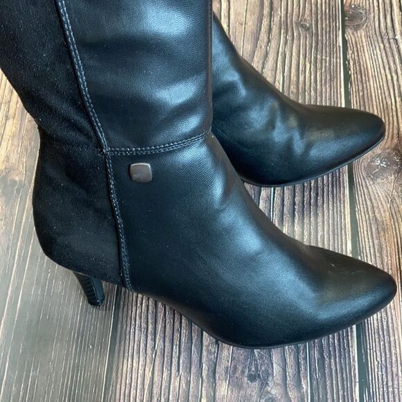 Alfani Hakuup Black Manmade Boots - Picture 7 of 8